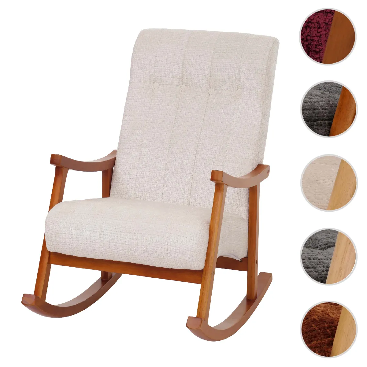 Mendler Fauteuil à bascule - Crème