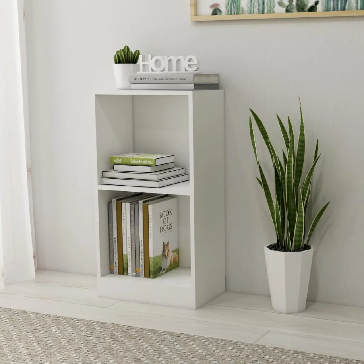 VIDAXL - Bibliothèque - 40x24x75 cm - Blanc - Image 3