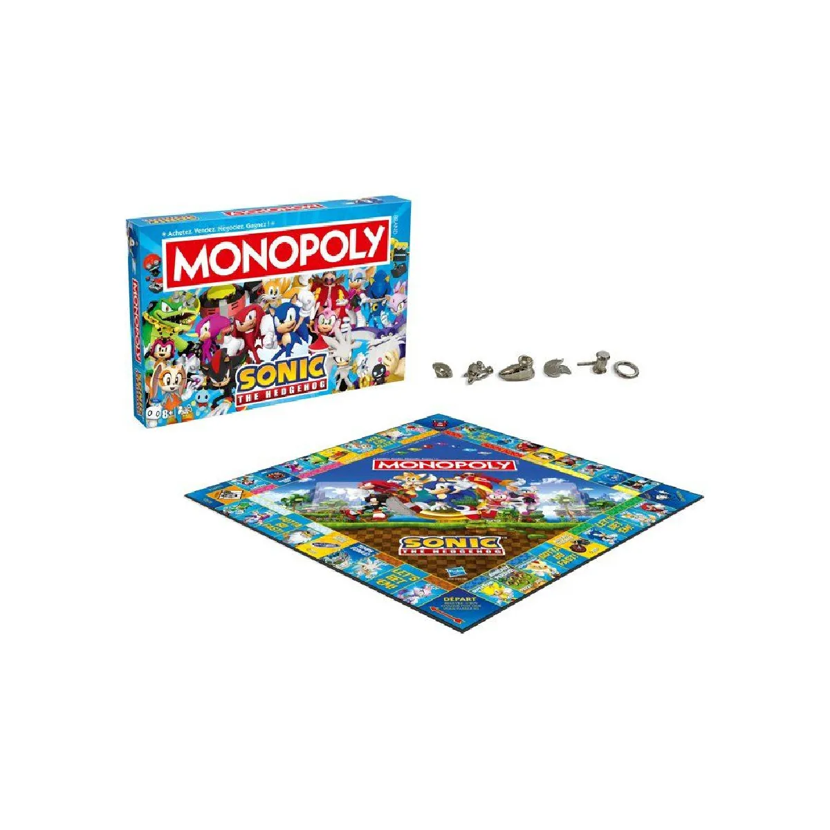 Winning Moves Multicolore Jeu Classique Monopoly Modern Sonic - Image 4