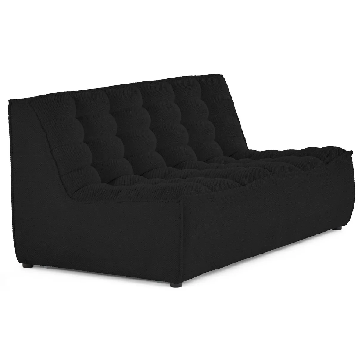 Lisa Design Noir Canapé Modulable 2 Places En Velours
