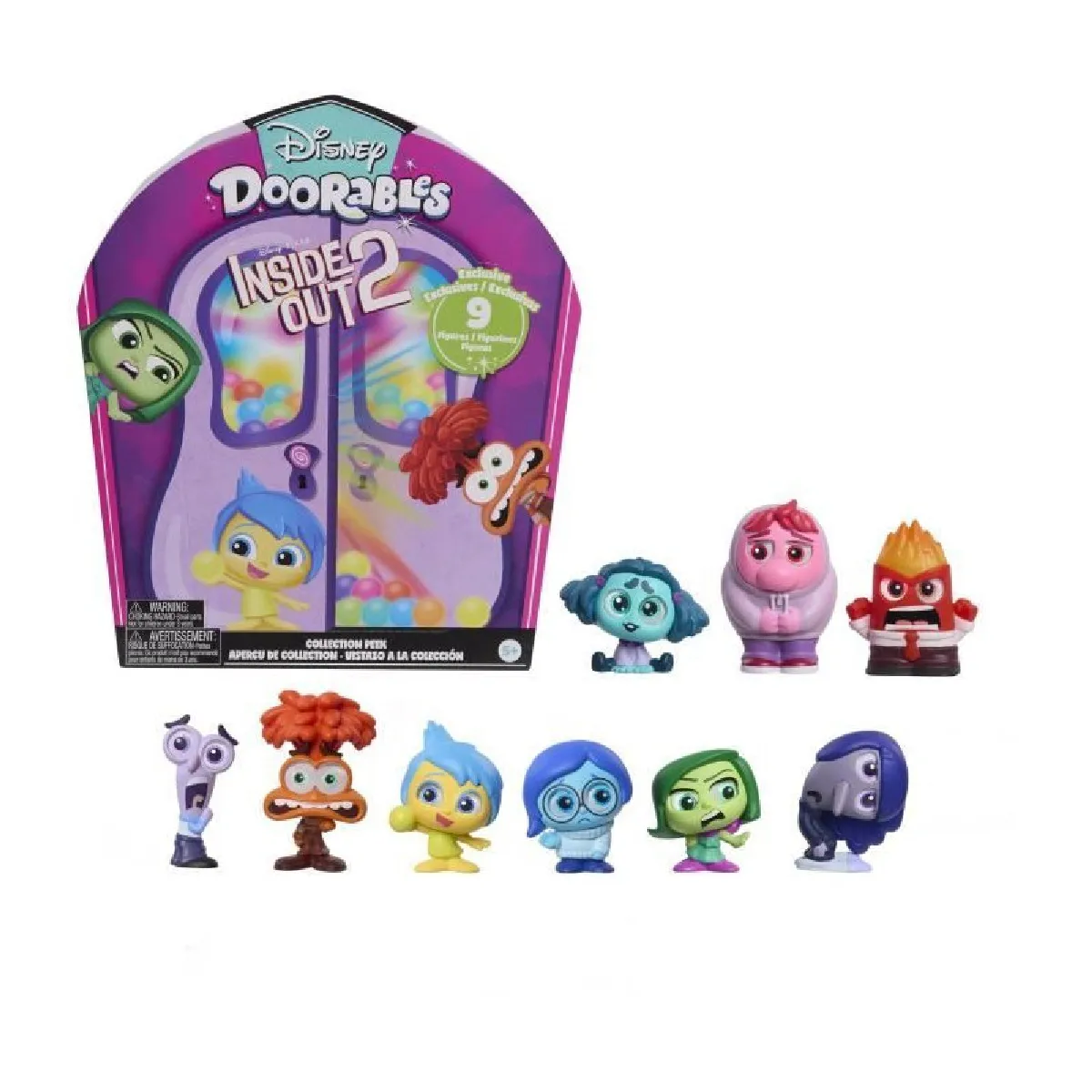 Figurines a collectionner - DISNEY PIXAR Doorables - Coffret Collector Vice-Versa 2 - 9 figurines exclusives inspirées du film