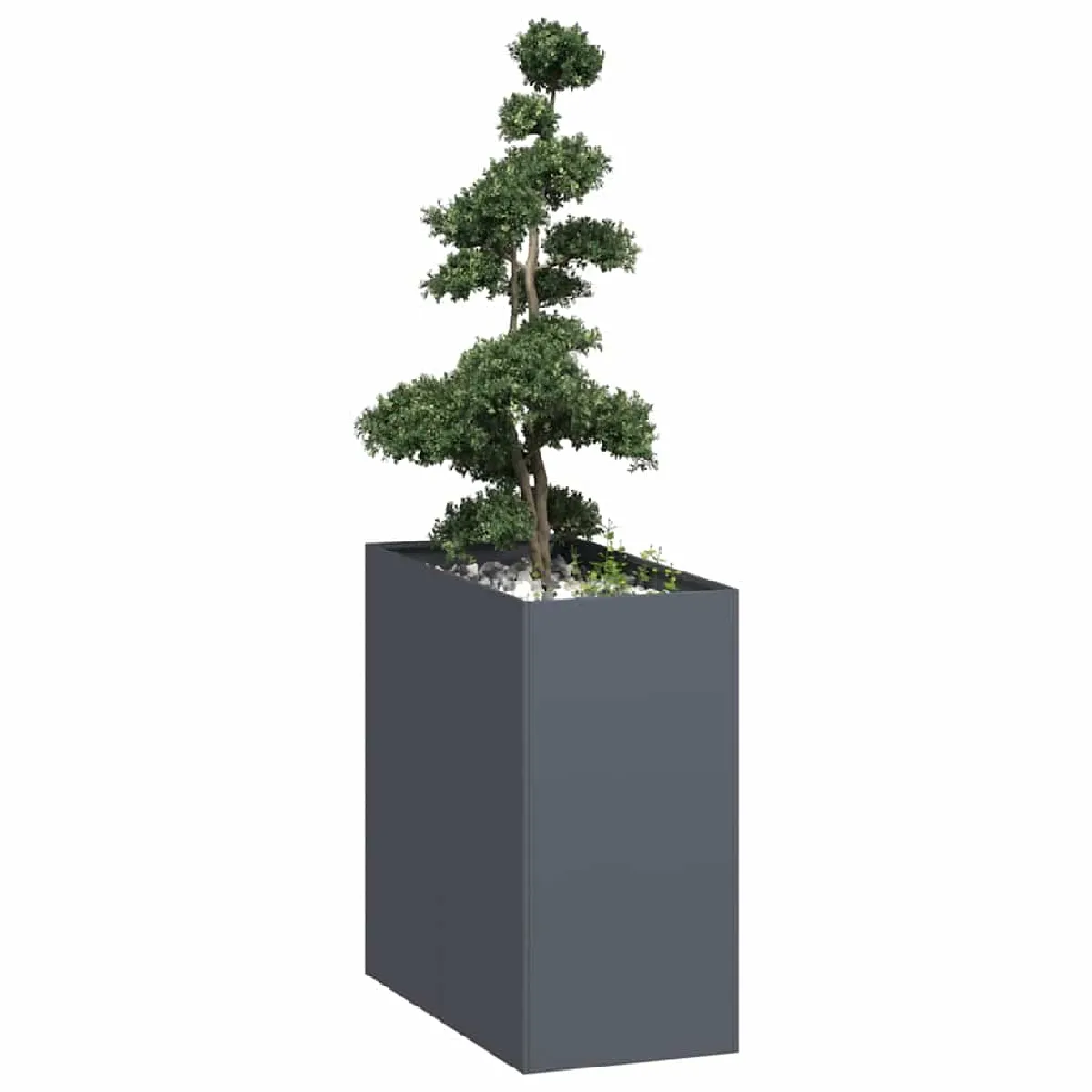 Vidaxl Jardinière noir 40x80x80 cm acier pot de fleurs support de plantes lit surélevé support de jardinière bac à 860773