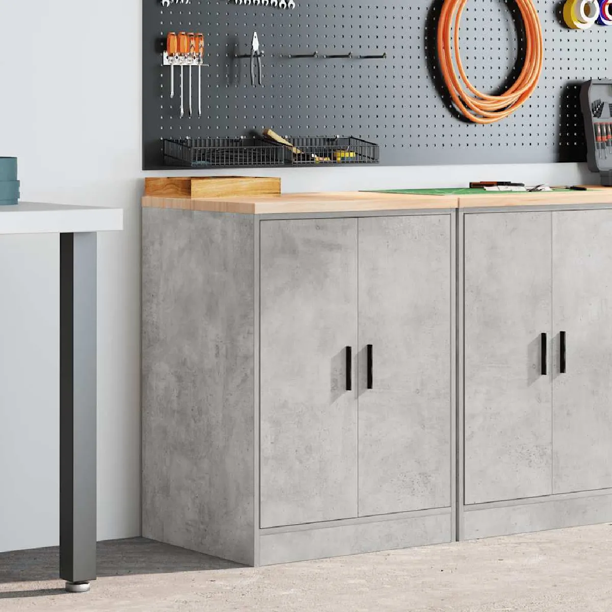 vidaXL Armoire de rangement de garage béton - vue 6