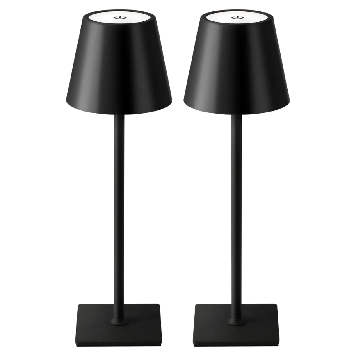 Lampes de chevet tactiles - Noir