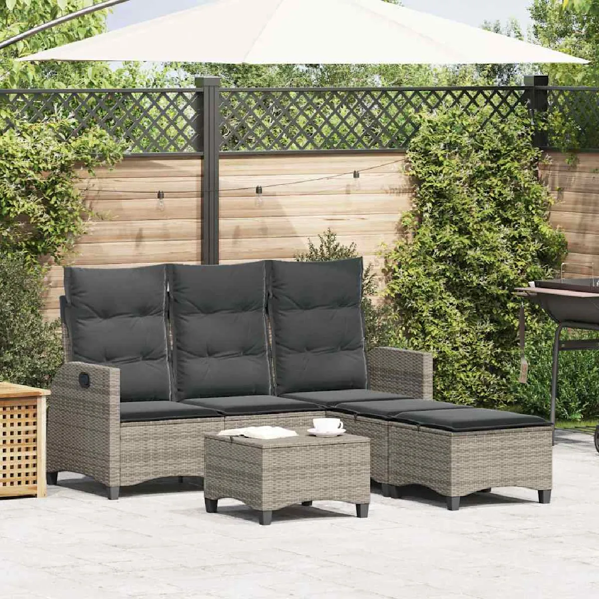 VIDAXL Salon de jardin 3 pcs Forme