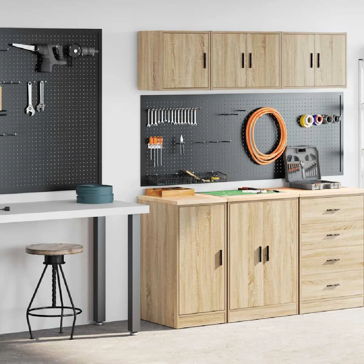 vidaXL Armoires de garage Chêne Sonoma - vue 2