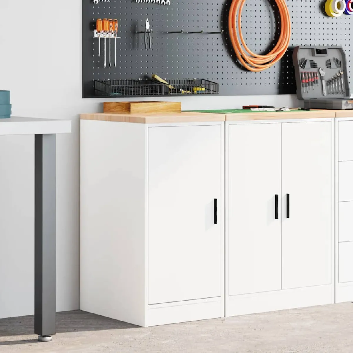 vidaXL Armoire de rangement de garage Vieux bois 60x51x85 cm - vue 2