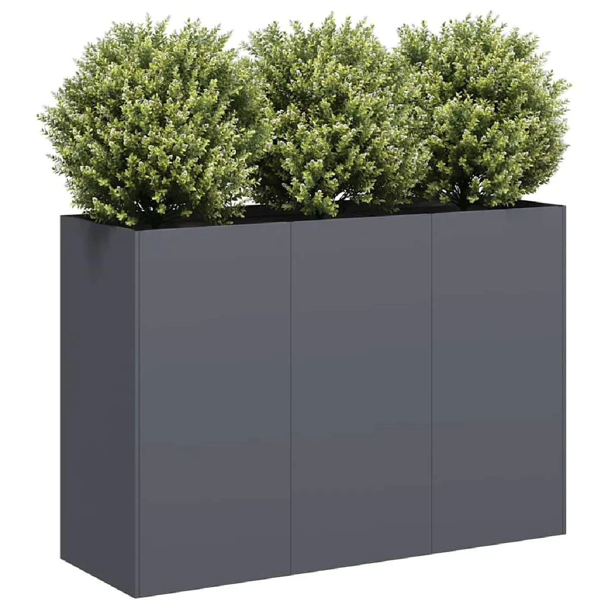 Vidaxl Jardinière anthracite 120x40x80 cm acier laminé à froid 860719