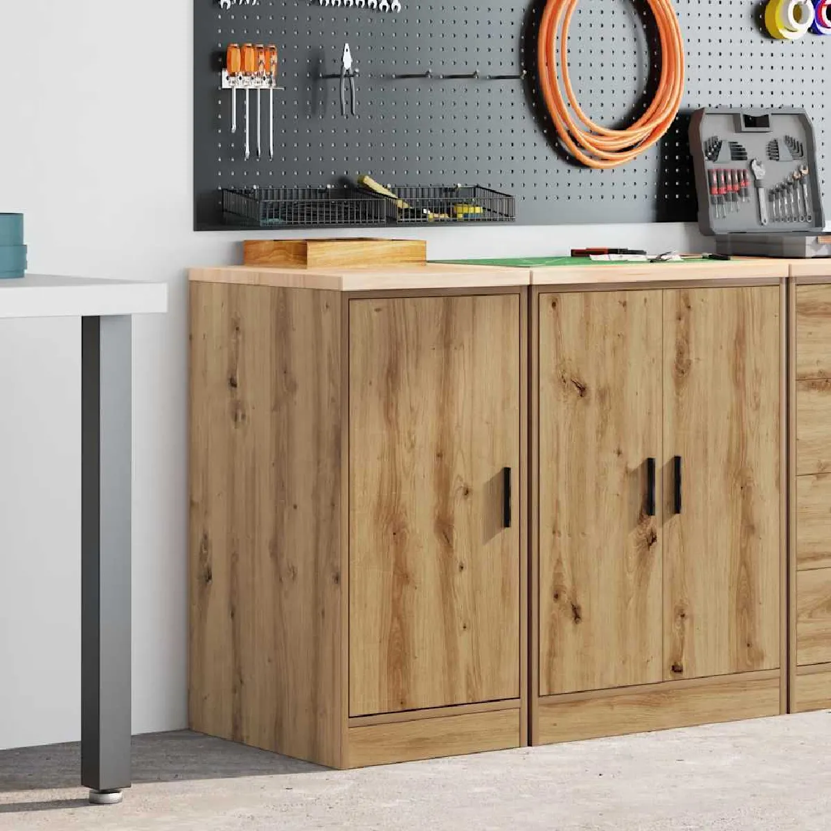 Vidaxl Armoire de rangement de garage Chêne artisanal - vue 1