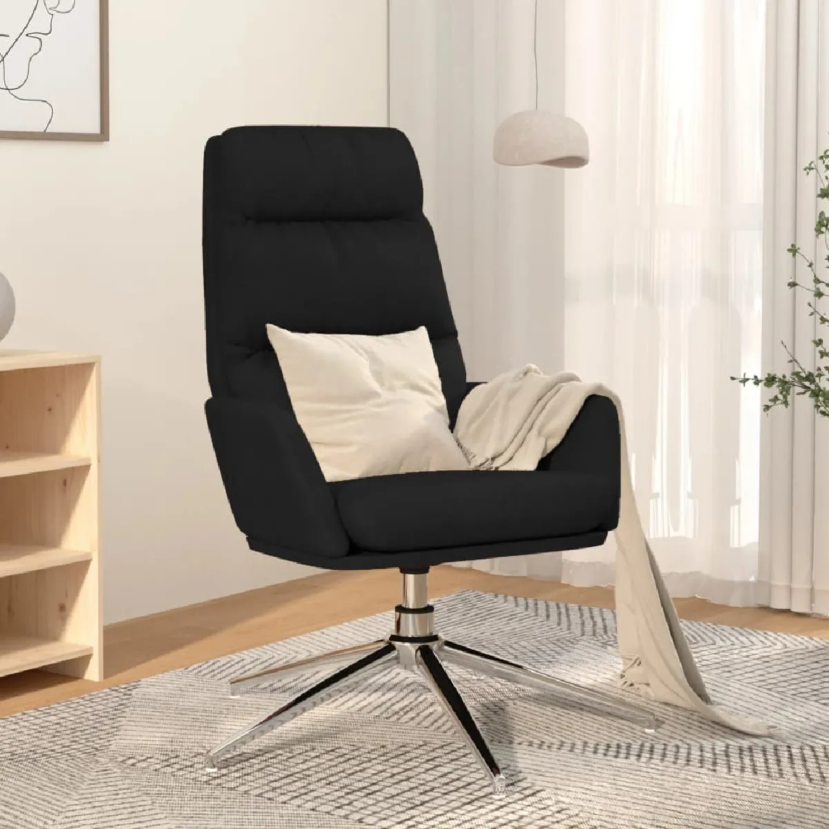 vidaXL Chaise de relaxation Velours Crème - vue 2