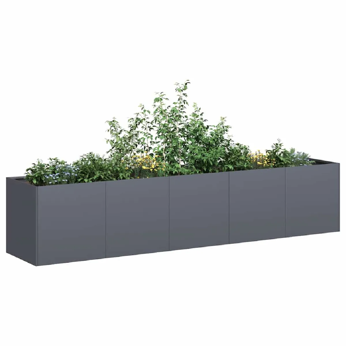 vidaXL Jardinière acier laminé 200x40x40 cm - vue 2