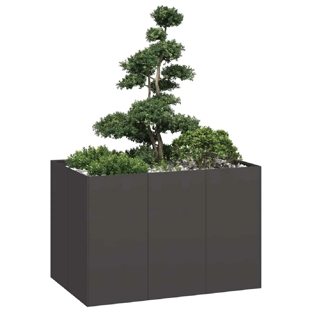 Vidaxl Noir Jardinière 120X80x80 Cm Acier - Image 2