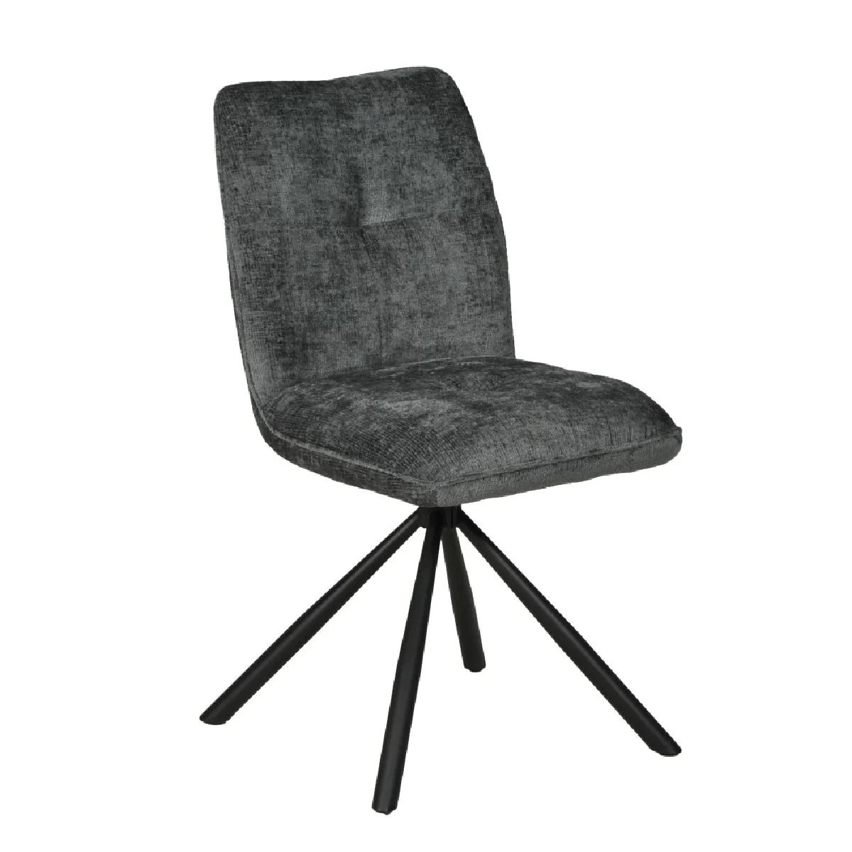 Chaise pivotante de salle à manger CORTINA / Gris foncé Chaise pivotante de salle à manger CORTINA / Gris foncé