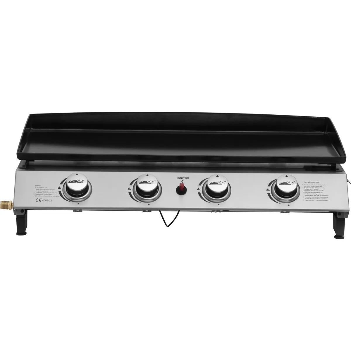 Non Communiqué 6 Plancha Gaz 4 Brûleurs "Jolly" - 10 Kw - Gris - Image 3