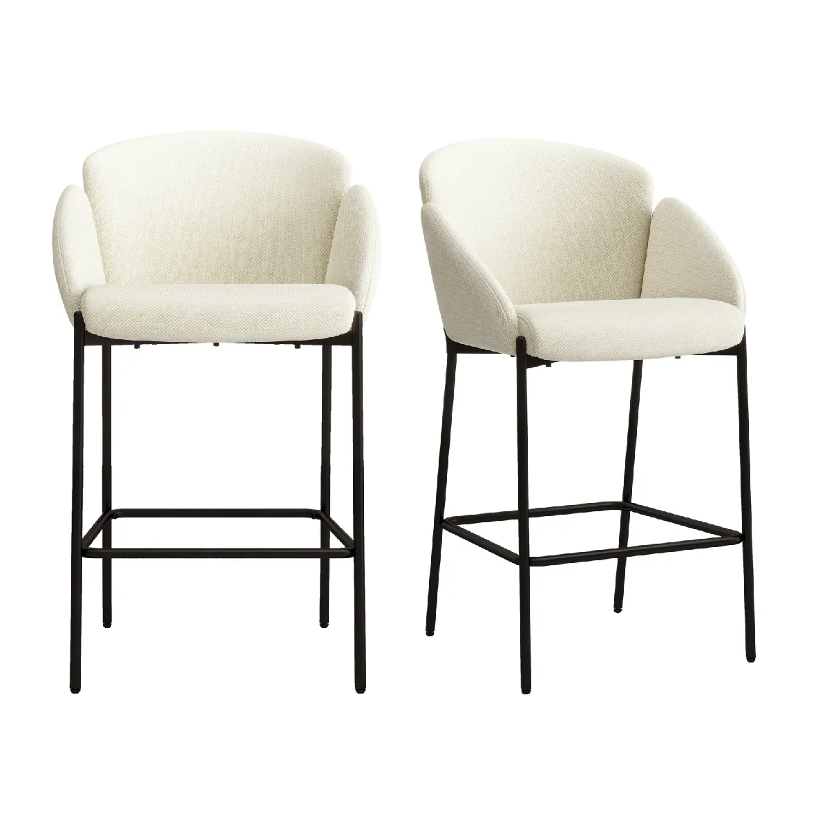 Moloo Tabourets de bar tissu (x2) - Ecru Moloo Tabourets de bar tissu (x2) - Ecru