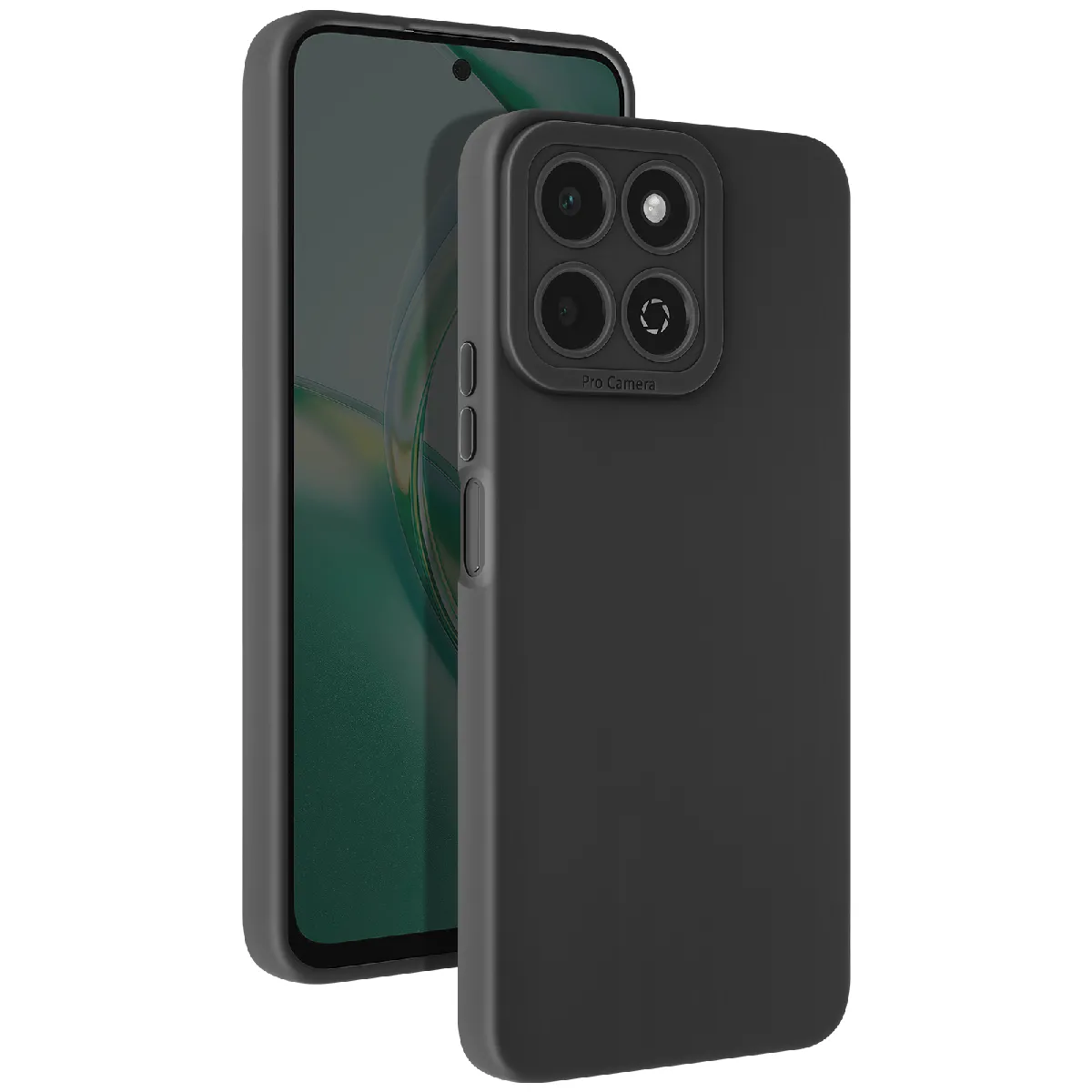 Avizar Noir Coque Pour Honor 200 Smart Silicone Mat Bloc Caméra Protégé