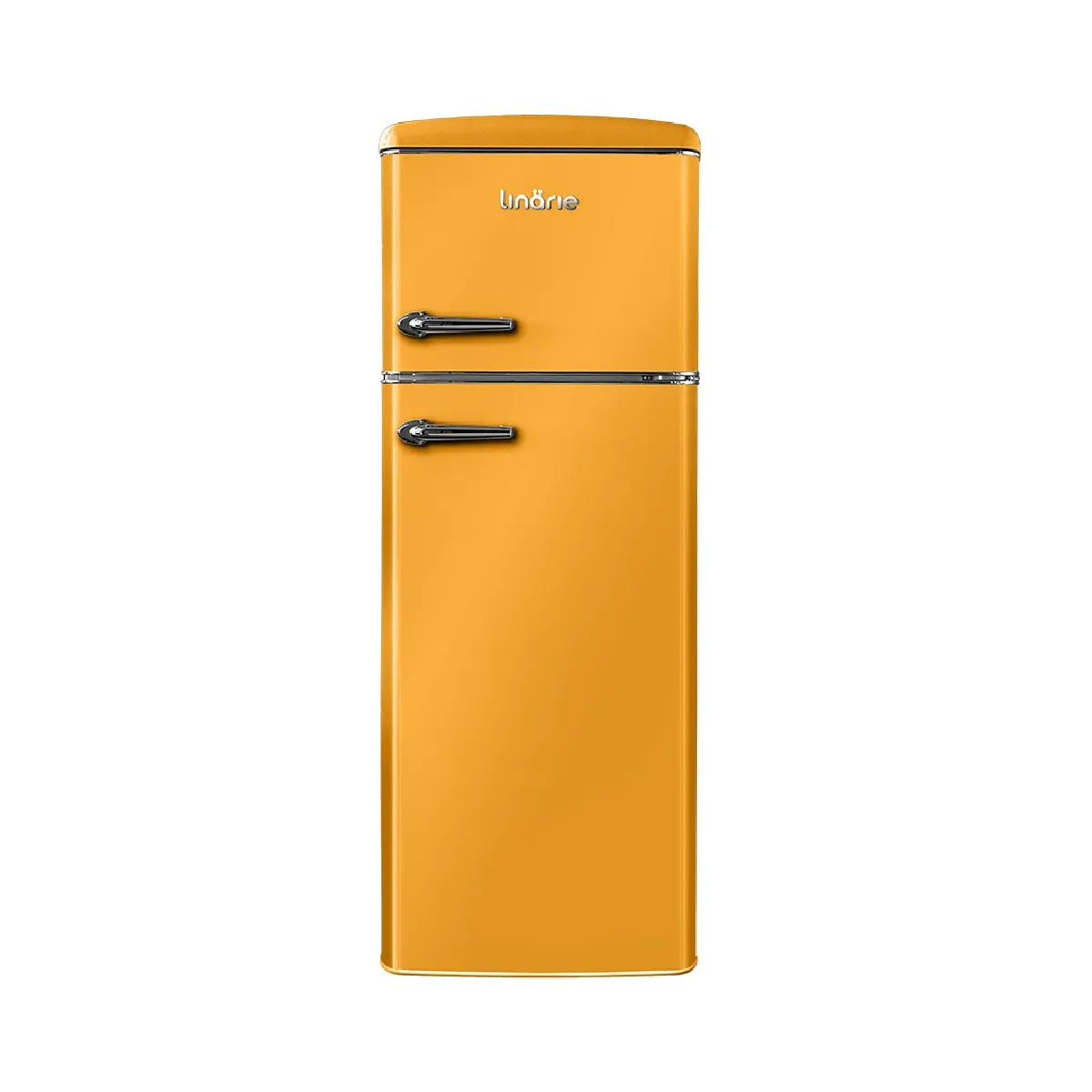 Linarie Orange Réfrigérateur Congélateur 2 Portes Retro Arzy Ljdd206 206 Litres