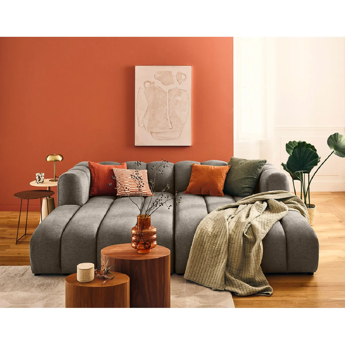 Lisa design Canapé modulable Debbie - Taupe Lisa design Canapé modulable Debbie - Taupe