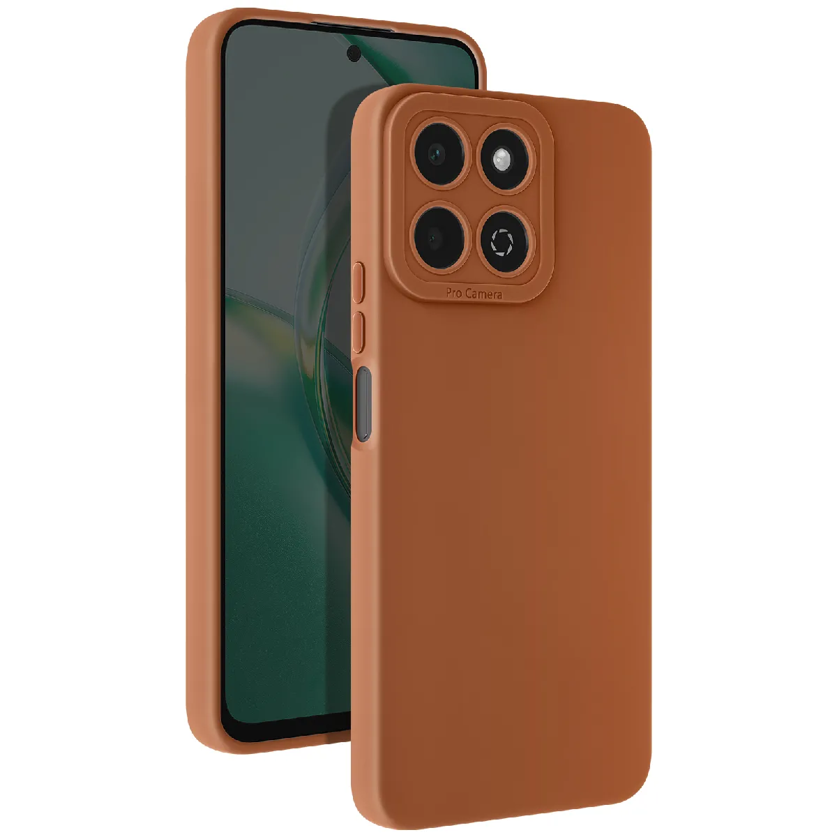 Avizar Marron Coque Pour Honor 200 Smart Silicone Mat Bloc Caméra Protégé