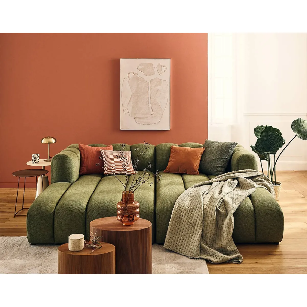 Lisa design canapé modulable Debbie - Vert Lisa design canapé modulable Debbie - Vert