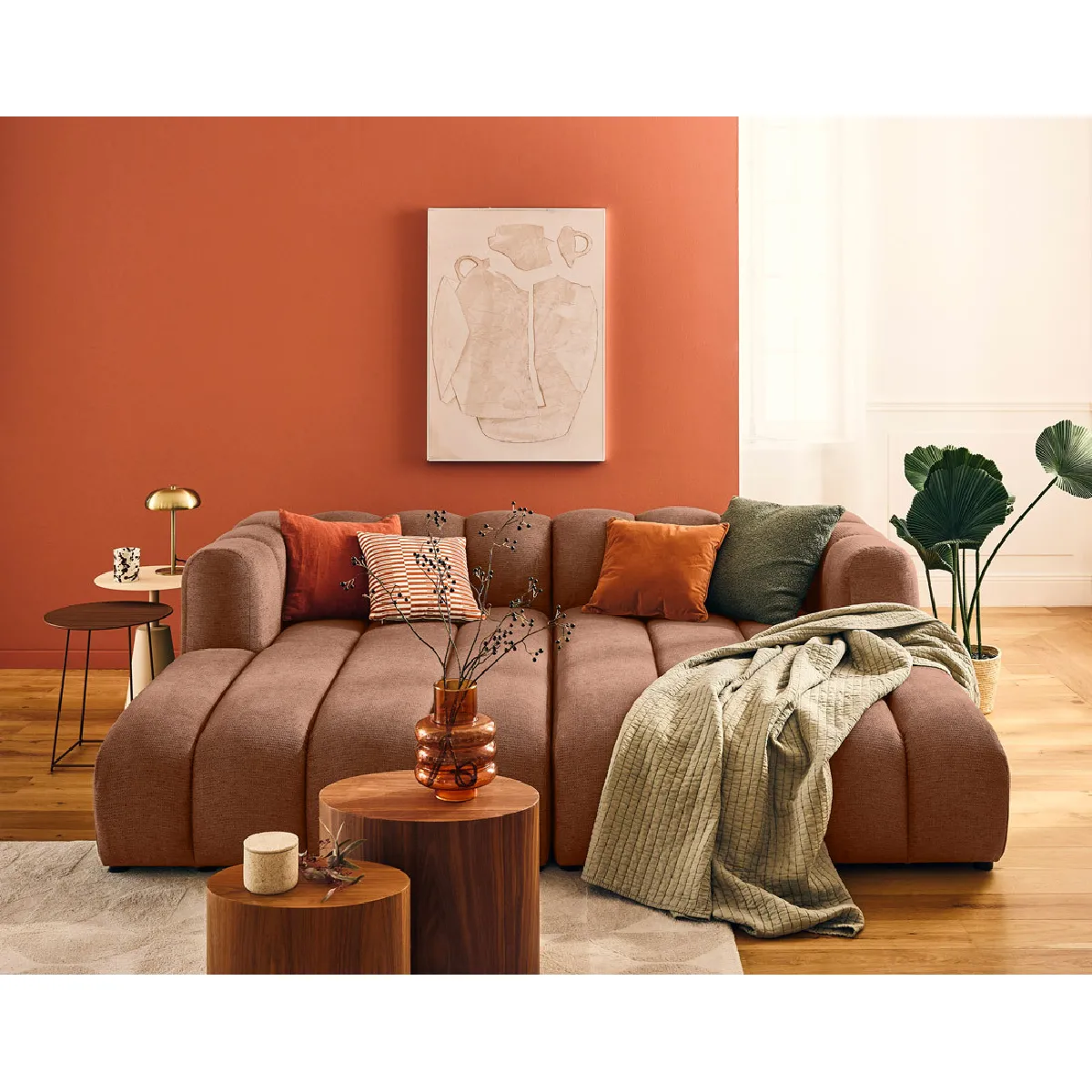 Lisa design canapé modulable Debbie - Terracotta Lisa design canapé modulable Debbie - Terracotta