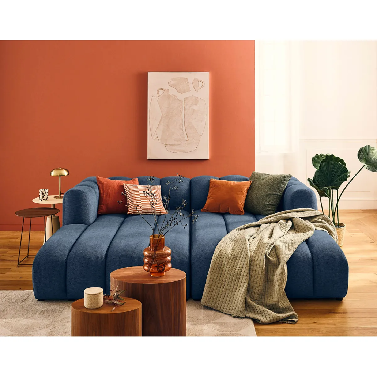 Lisa design Debbie canapé modulable - Bleu Lisa design Debbie canapé modulable - Bleu
