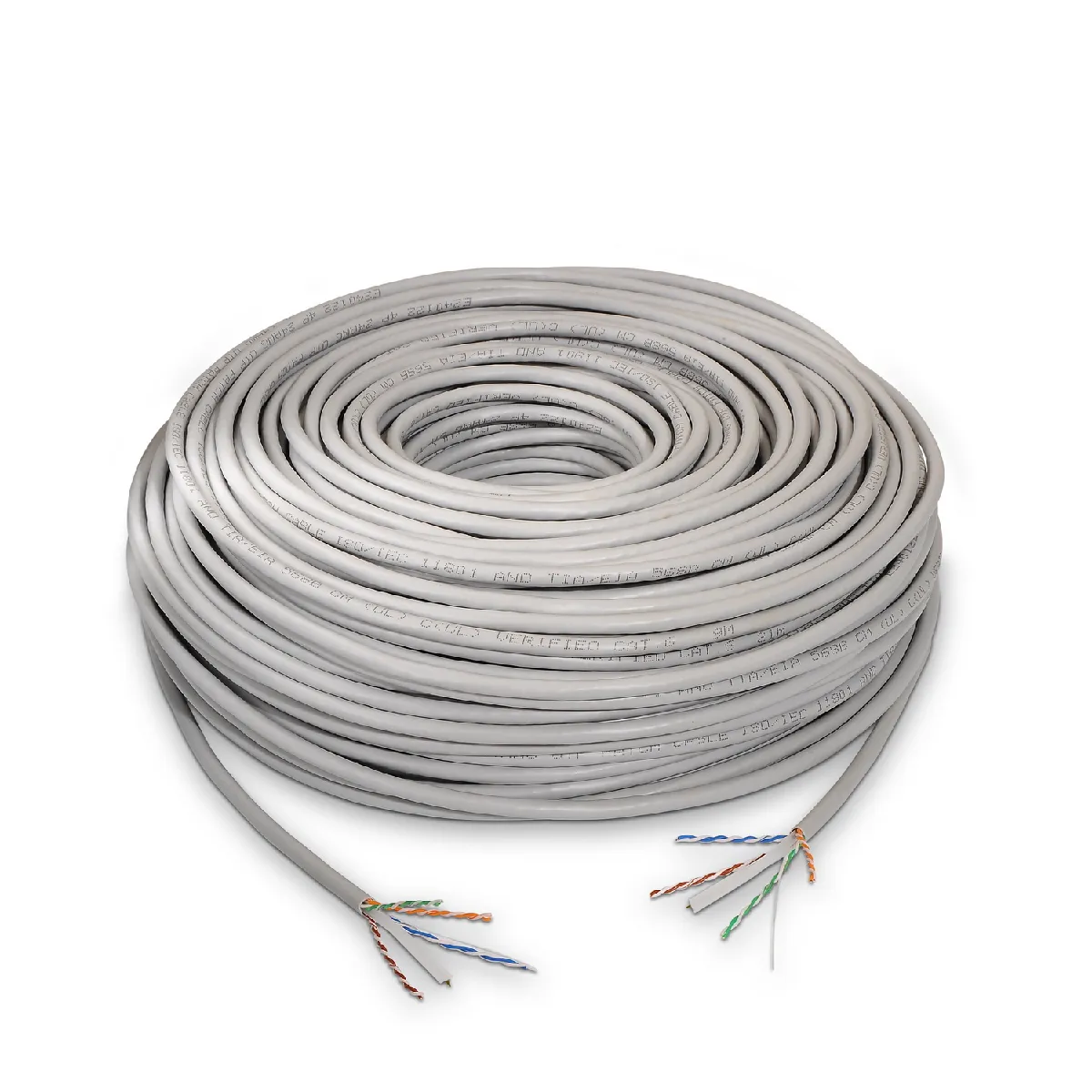 Aisens Gris Câble Réseau Cat.6 Rigide - 100 M