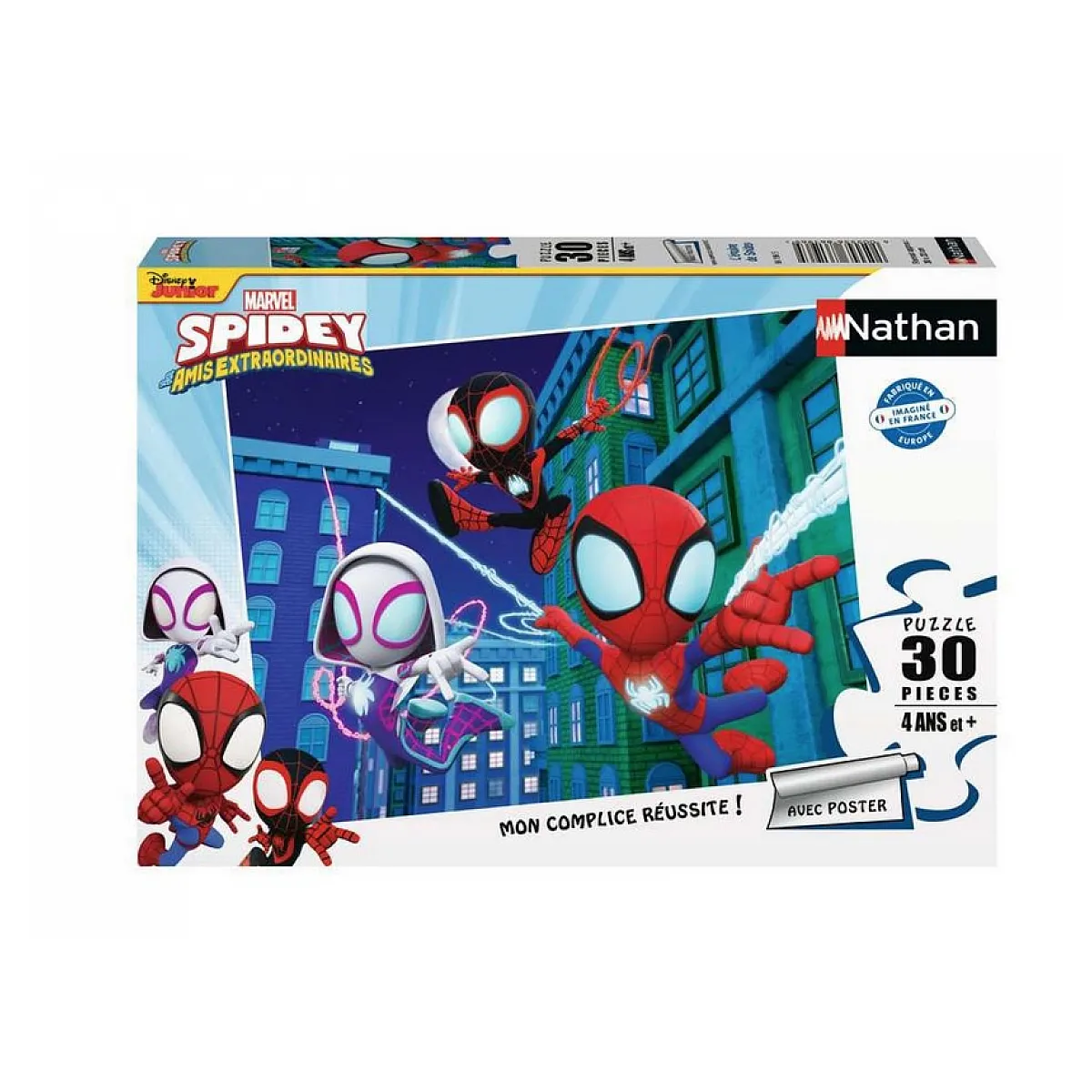 Nathan Bleu Puzzle Spidey 30 Pièces - Éveil Et Apprentissage Pour Enfants - Neuf - Image 3