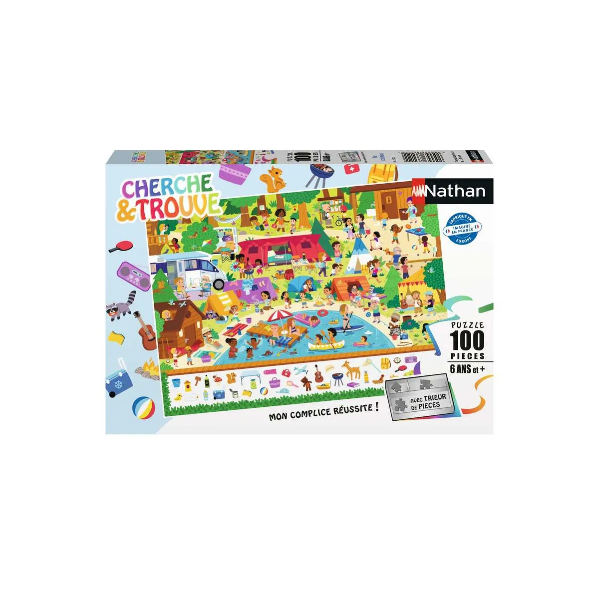 Nathan Editions Nathan Puzzle Enfant Cherche Et Trouve Camping - 100 Pièces