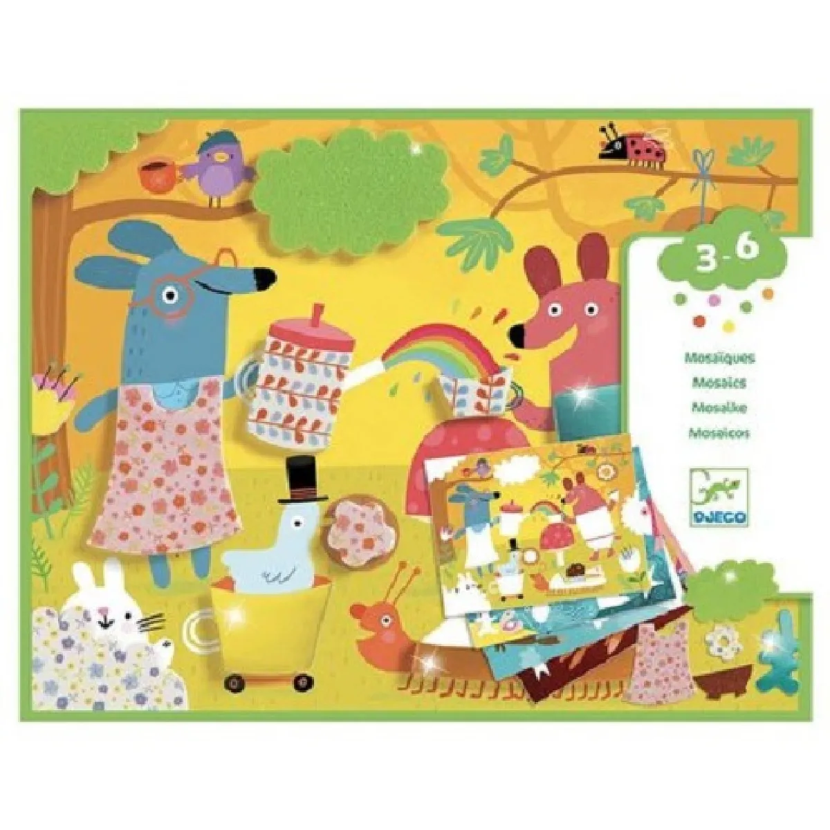Djeco Coffret Mosaïque Animaux En Mousse