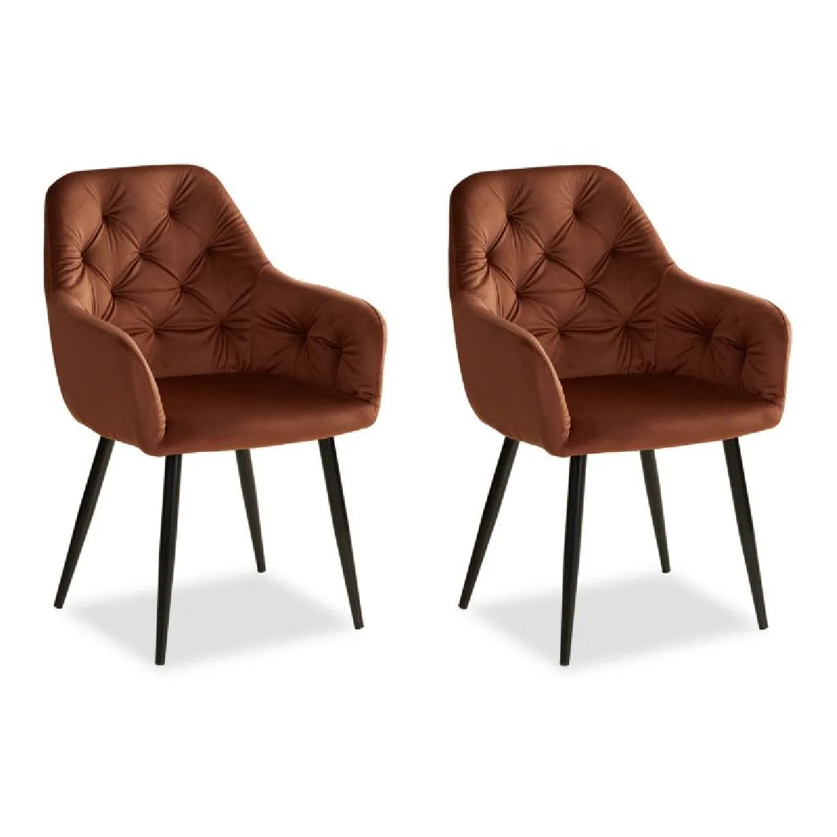 Homestyle4u Marron - Lot De 2 Chaises Egg