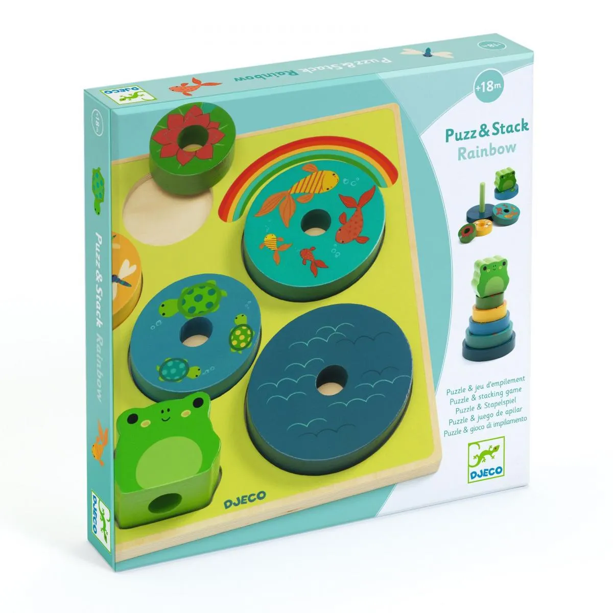 Djeco puzzle en bois Puzz & Stack Rainbow