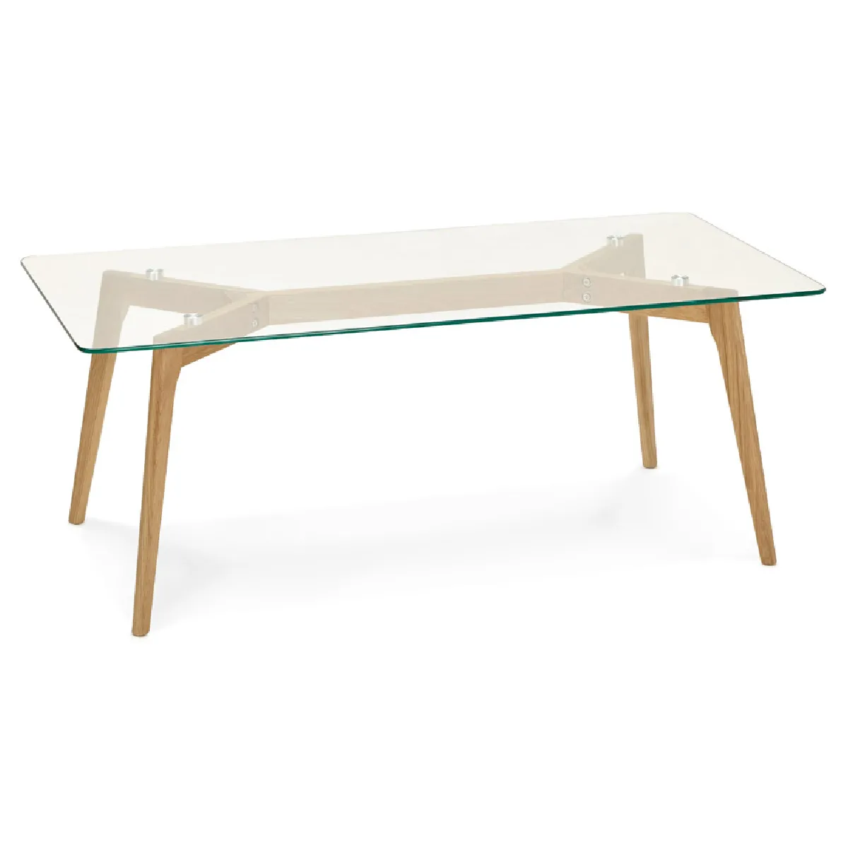 Comparer les prix de Alterego Table basse MOLY - Verre et Bois