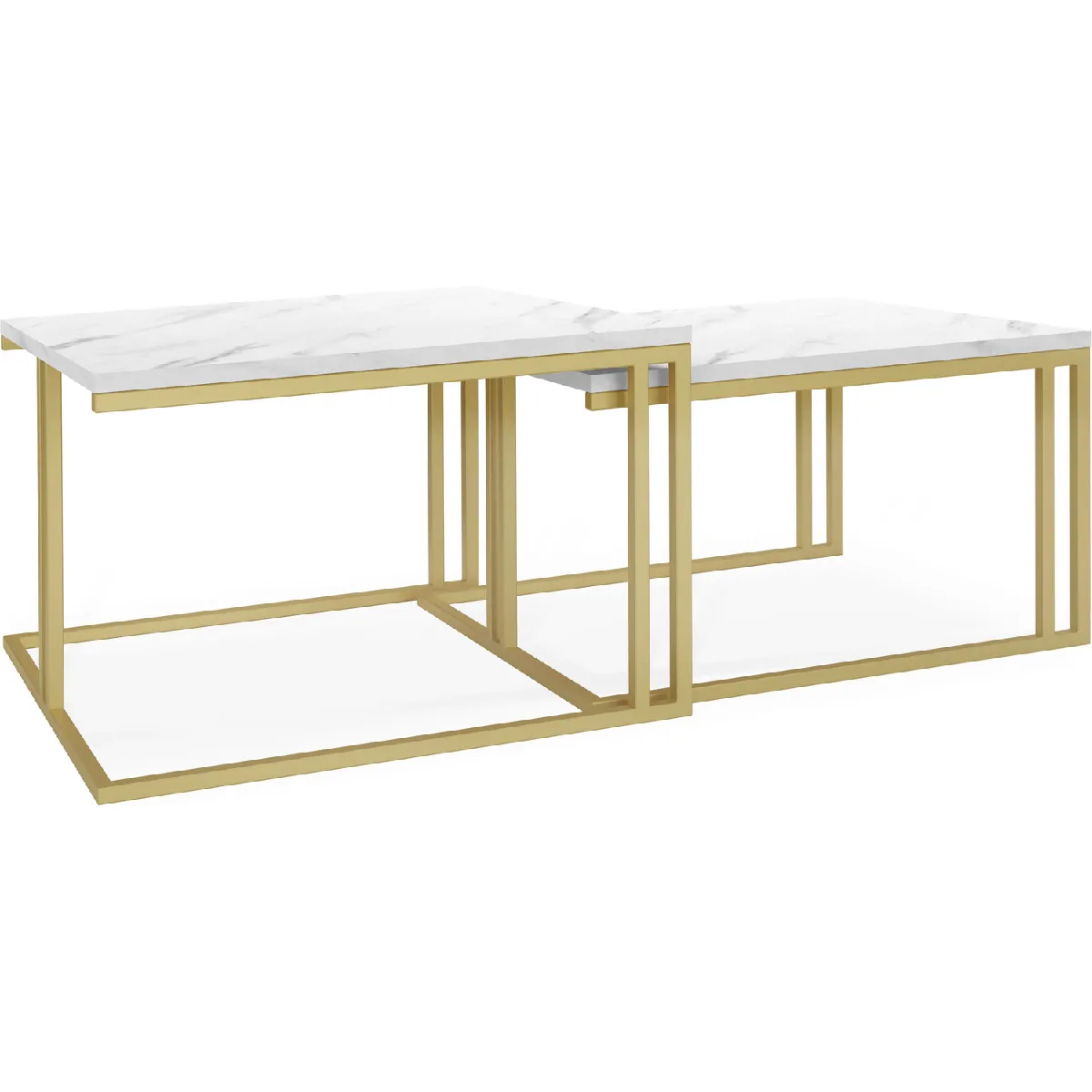 Meilleurs prix pour Tables gigognes Virgo métal doré