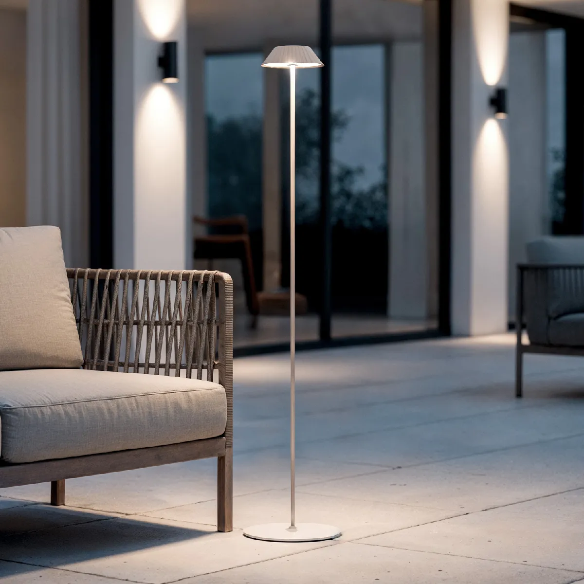 Ledkia Lampadaire LED Hoima - Beige Ledkia Lampadaire LED Hoima - Beige