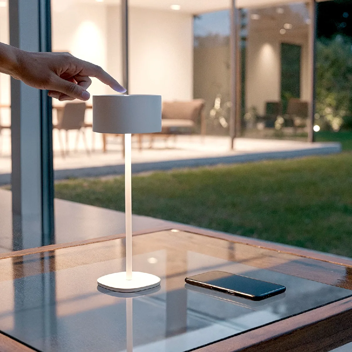 Ledkia Lampe de table LED Mounka Square - Noir