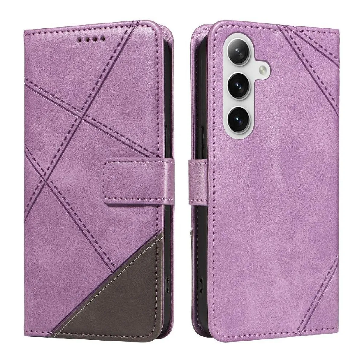 Générique Violet Étui Portefeuille À Fermeture Magnétique Samsung Galaxy S23 Fe