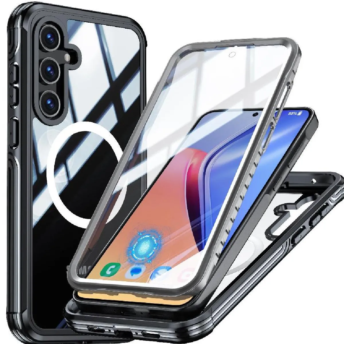 Générique Noir Étui Robuste Samsung Galaxy A55 5G