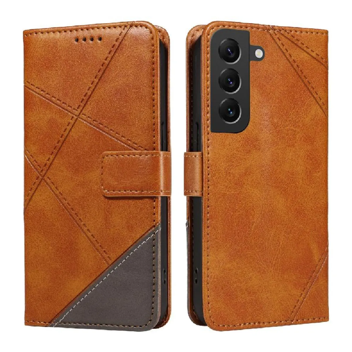 Générique Marron Étui À Rabat Avec Porte-Cartes Samsung Galaxy S21 Fe