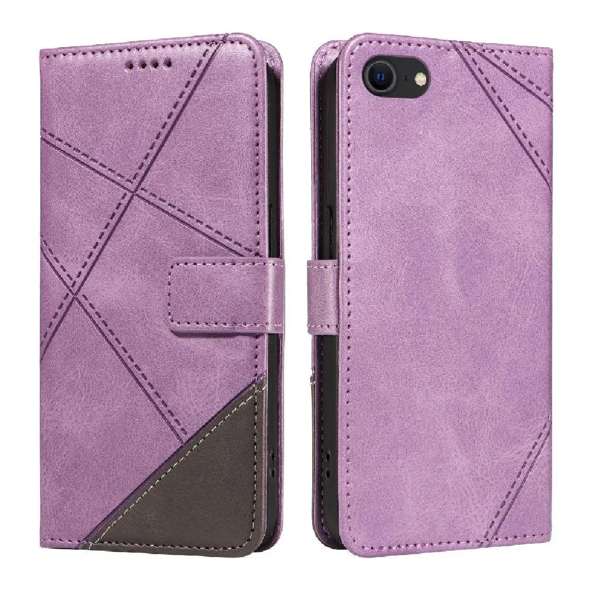 Générique Violet Étui En Cuir À Fentes Pour Cartes Apple Iphone 7 / 8