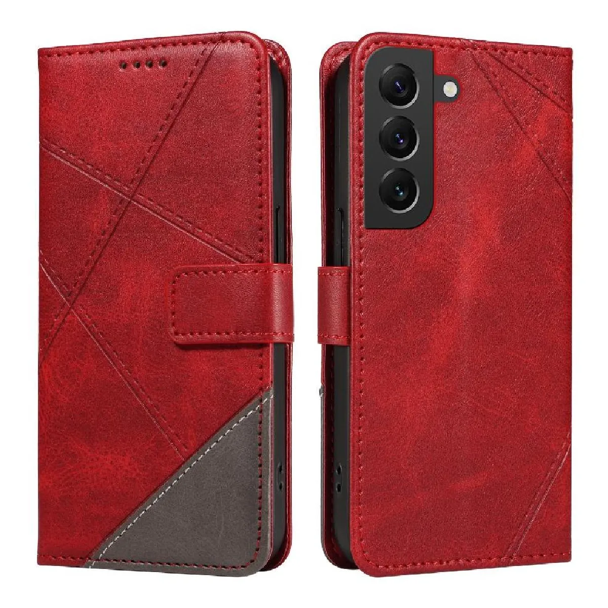 Générique Rouge Étui Portefeuille Avec Support Samsung Galaxy S22