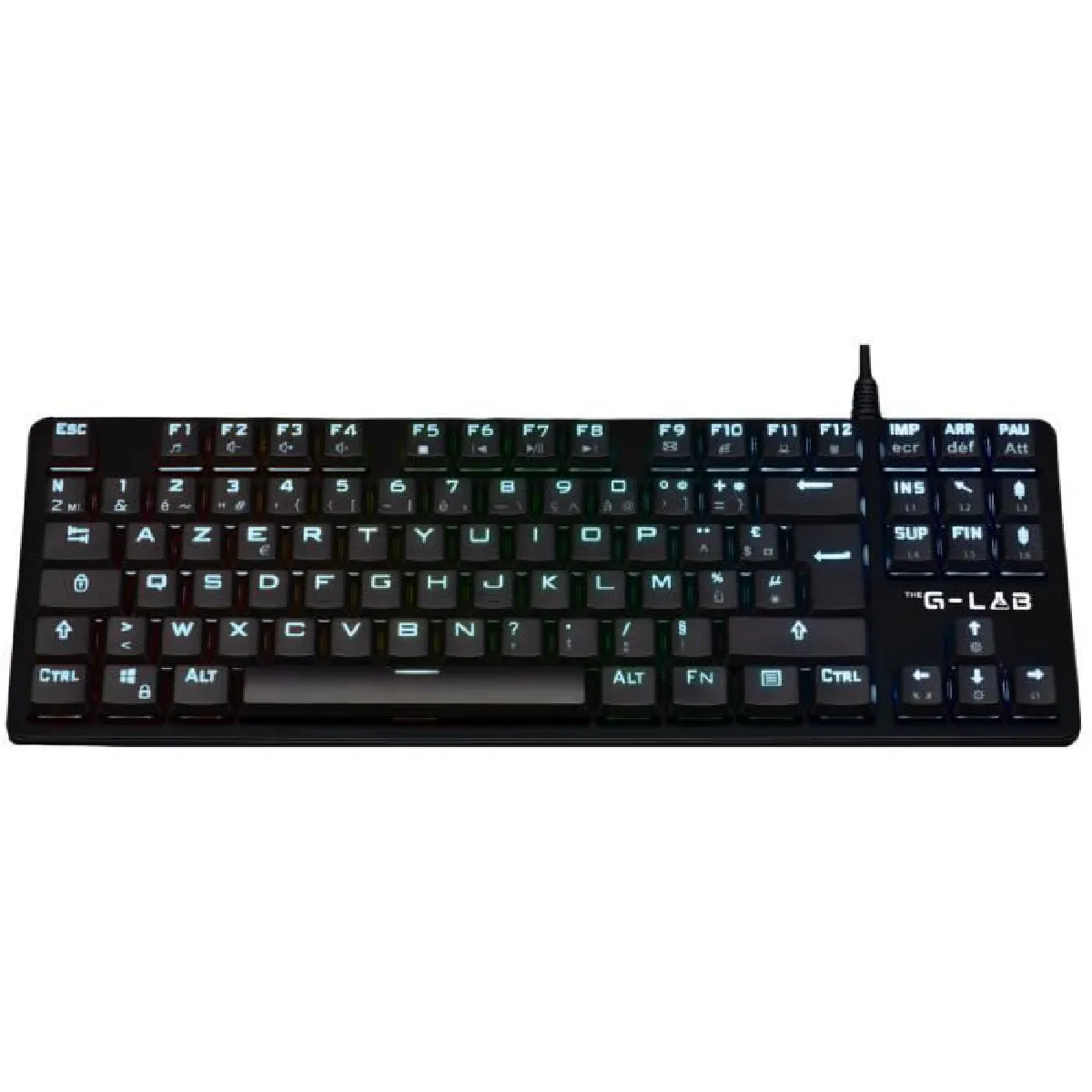 Clavier The G-lab KEYZ PLATI TKL mecanique profil bas RGB noir - Image 3