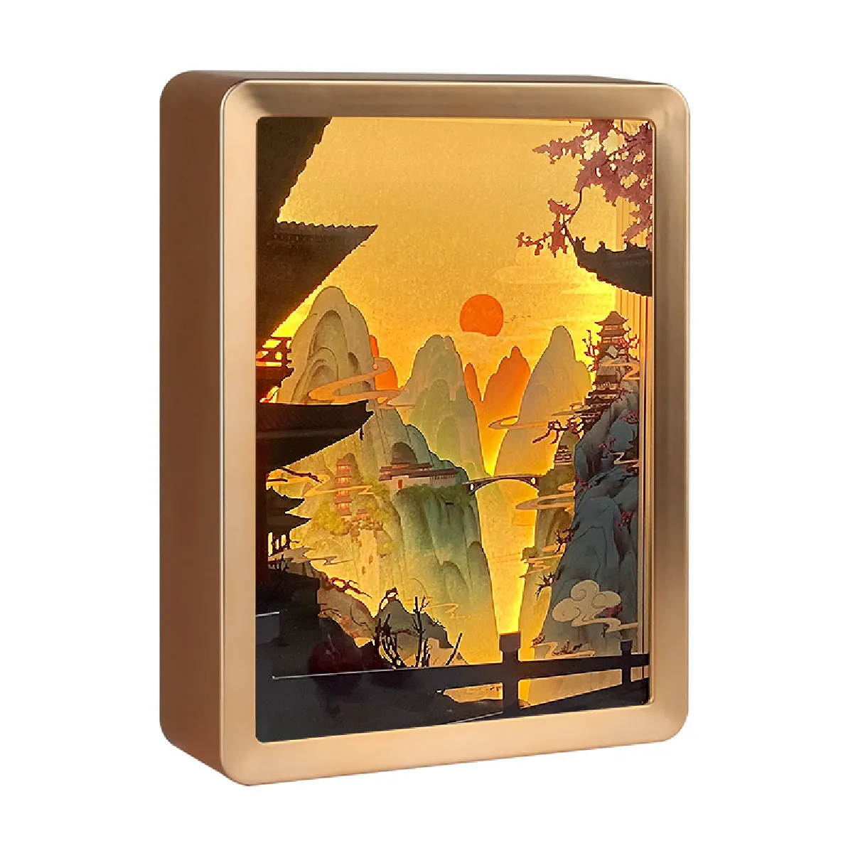 Lampe de chevet papier 3D - Multicolore