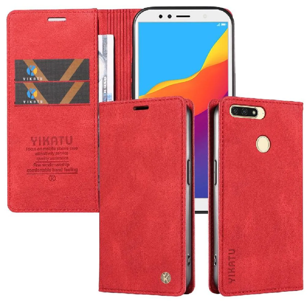 Générique Marron Étui Huawei Y6 2018