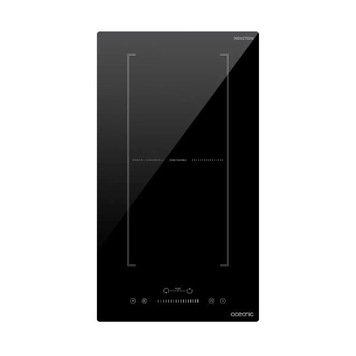 Non Communiqué Noir Plaque Induction Domino Oceanic Oceati2z2bf 2 Zones 18 Cm 3600 W Flex Pont - Image 3