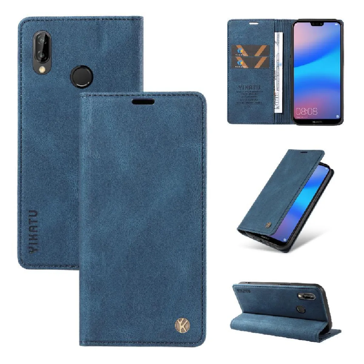 Générique Bleu Étui Portefeuille Huawei Nova 3E