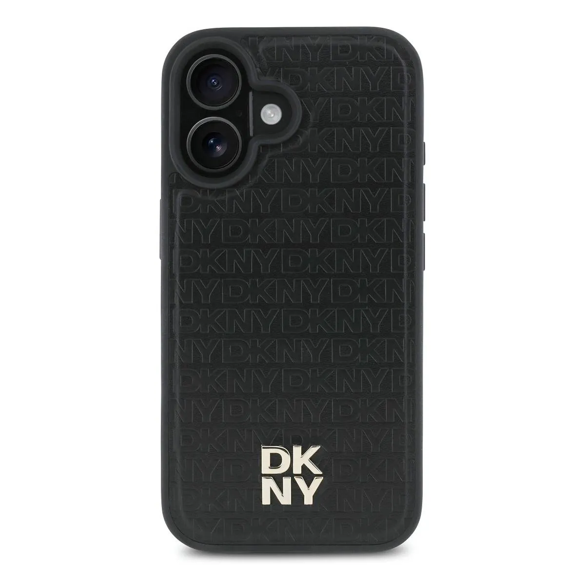 Dkny Noir Étui Pour Iphone 16 6.1 Étui Rigide Repeat Pattern Stack Logo Magsafe - Neuf - Image 3