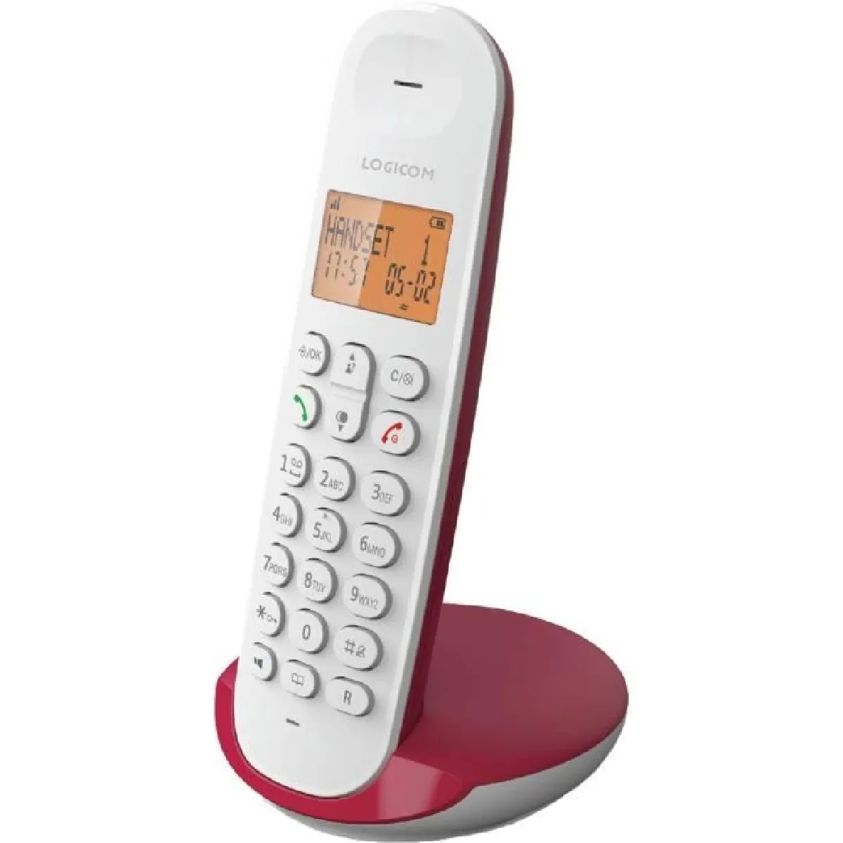 Logicom Téléphone Fixe - Framboise