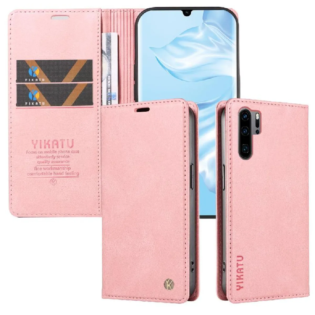 Générique Rose Étui Portefeuille Huawei P30 Pro