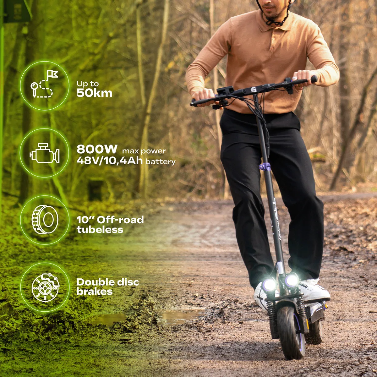 Trottinette Urbanglide E-Cross Pro 25 km/h Noir 13 Ah